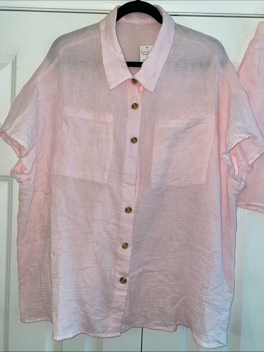 Cupshe Soft Pink High Waist Lounge Shorts Set - Picture 9 of 11